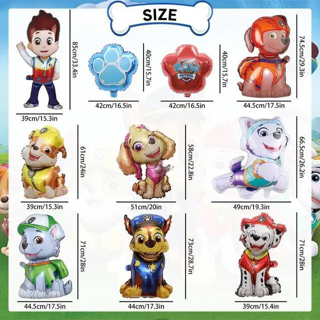 Alt view image 3 of 7 - Paw Patrol Party Decorations Balloons,10 pcs Paw Patrol Balloons Including Paw Patrol Foil Balloon & Dog Paw Balloon etc Paw Patrol Foil Balloons for Boys Kids Paw Patrol Themed Party