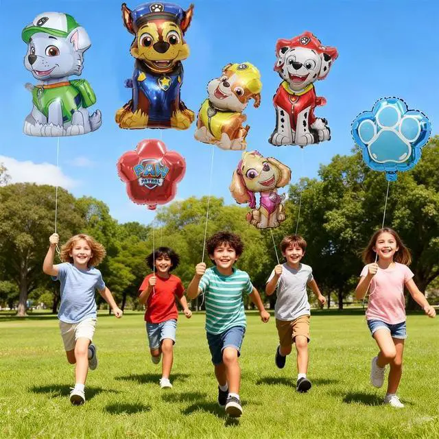 Alt view image 6 of 7 - Paw Patrol Party Decorations Balloons,10 pcs Paw Patrol Balloons Including Paw Patrol Foil Balloon & Dog Paw Balloon etc Paw Patrol Foil Balloons for Boys Kids Paw Patrol Themed Party