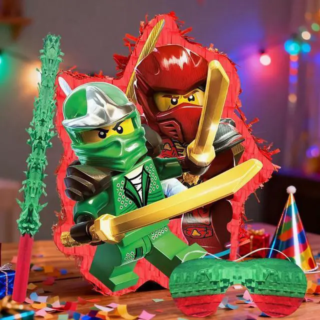 Alt view image 6 of 7 - 4 Pcs Ninja Pinata, Ninja Pinatas Bundle,including Ninja Theme Pinata, Ninja Party Pinata Stick, Party Games Blindfold etc Ninja Pinata Supplies for Ninja Birthday Party Decorations