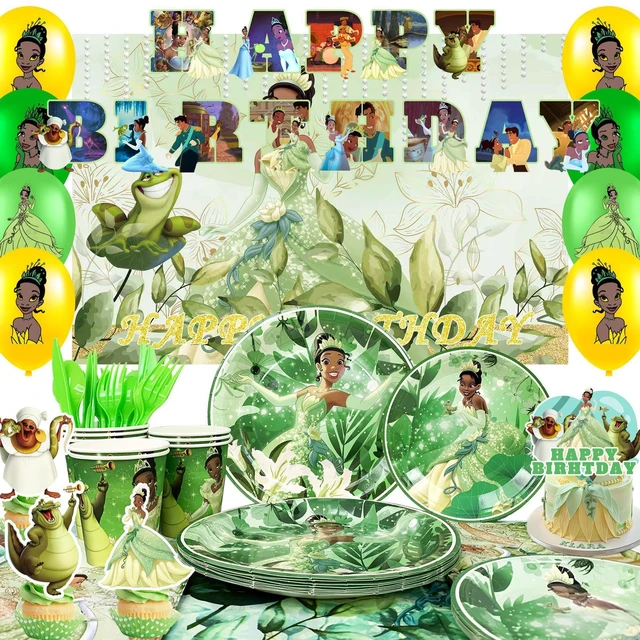 Main image of 98 Pcs The Princess and the Frog Party Decorations & Tableware Set - Birthday Banners Balloons Plates Tablecloth Etc The Princess and the Frog Birthday Party Supplies for Girls/Kids
