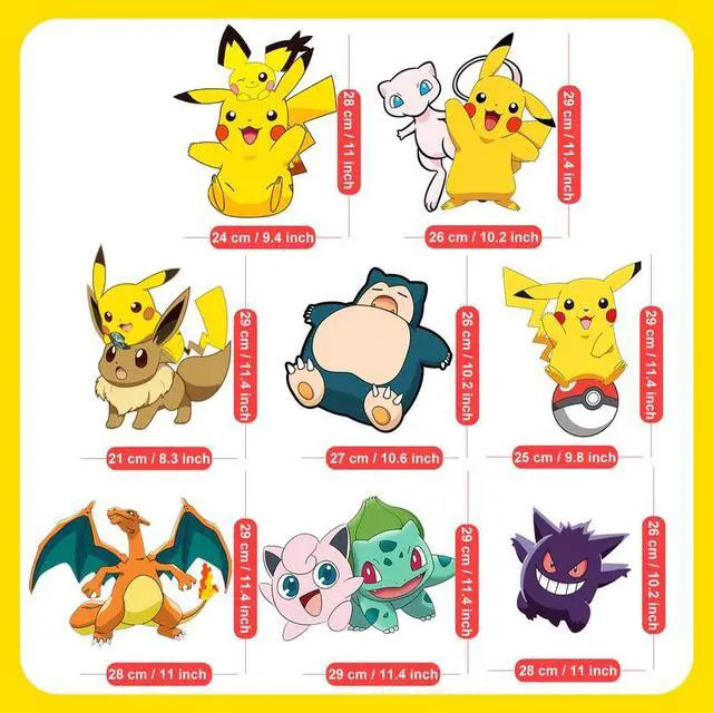 Alt view image 7 of 7 - Pokemon Themed Yard Signs, 8 Pcs Pokemon Yard Signs with Stakes, Pokemon Outdoor Decorations for Boys Girls Kids Pokemon Birthday Party Supplies Decorations/Pokemon Party Decorations