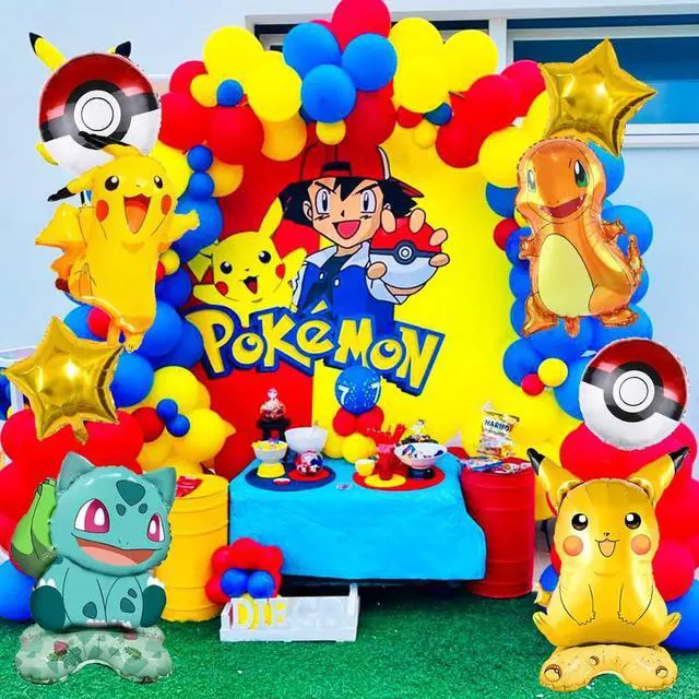 Alt view image 5 of 7 - Pokemon Party Decoration Balloons, 9 Pack Pokemon Balloons, Including Pokemon Foil Balloons and Star Foil Balloons, etc. Pokemon Foil Balloons for Boys Children's Pokemon Theme PartyPokemon Party