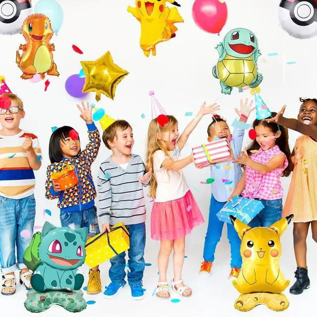Alt view image 4 of 7 - Pokemon Party Decoration Balloons, 9 Pack Pokemon Balloons, Including Pokemon Foil Balloons and Star Foil Balloons, etc. Pokemon Foil Balloons for Boys Children's Pokemon Theme PartyPokemon Party