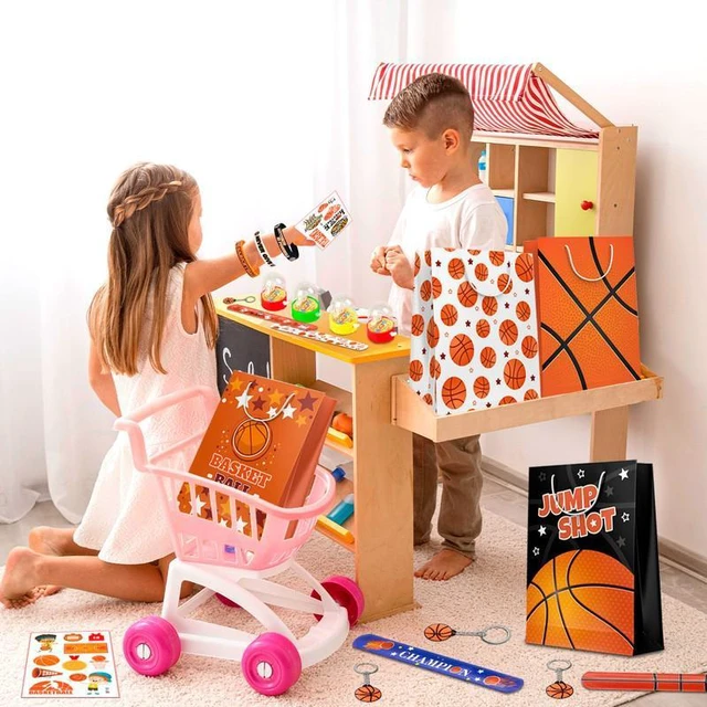 Alt view image 3 of 7 - Basketball Party Favors,122pcs Basketball Themed Birthday Party Favors - Basketball Party Keychain Gift Bags Slap Bracelets Sticker etc Basketball Goodie Bags Stuffers for Basketball Party Decorations
