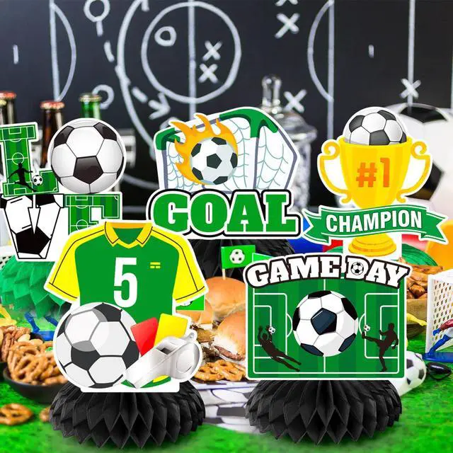 Alt view image 6 of 7 - Soccer Honeycomb Centerpieces, 9 Pcs Soccer Ball Honeycomb Centerpiece/Soccer Theme 3D Centerpieces/Soccer Centerpieces for Table for Soccer Birthday Party Decorations & Soccer Theme Party Decorations