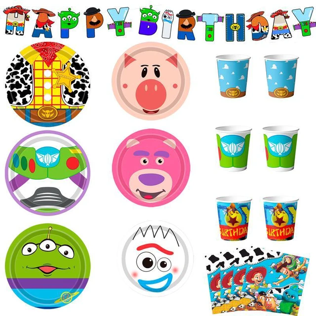 Main image of Toy Story Birthday Decorations Tableware,133pcs Toy Story Birthday Tableware Set - Toy Story Plates Napkins Cups Banner etc Toy Story Birthday Party Supplies for Toy Story Party Decorations Supplies