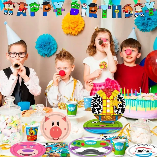 Alt view image 5 of 7 - Toy Story Birthday Decorations Tableware,133pcs Toy Story Birthday Tableware Set - Toy Story Plates Napkins Cups Banner etc Toy Story Birthday Party Supplies for Toy Story Party Decorations Supplies