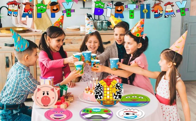 Alt view image 7 of 7 - Toy Story Birthday Decorations Tableware,133pcs Toy Story Birthday Tableware Set - Toy Story Plates Napkins Cups Banner etc Toy Story Birthday Party Supplies for Toy Story Party Decorations Supplies