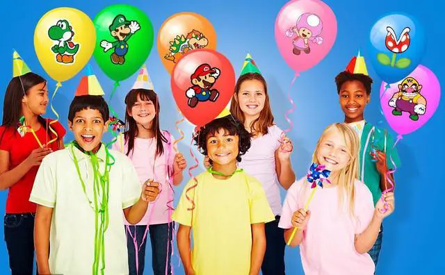 Alt view image 7 of 7 - Super Mario Balloons, 28pcs Super Mario Birthday Balloons for Mario Birthday Party Supplies,Includes 7 Styles and Patterns, Great for Mario Party Decorations,Mario Bros Birthday Decorations