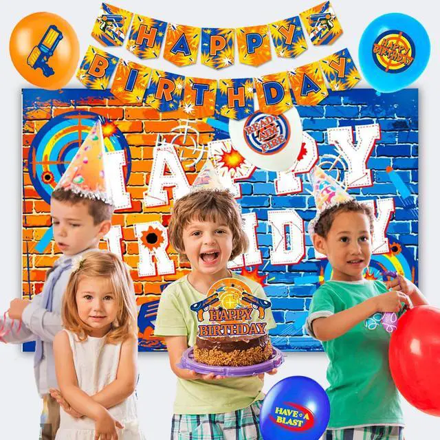 Alt view image 6 of 7 - Dart War Party Supplies,170 Pcs Dart War Party Decorations & Dart War Tableware Set - Dart War Plate Background Banner etc, for Dart War Birthday Party & Dart War Themed Birthday Decorations