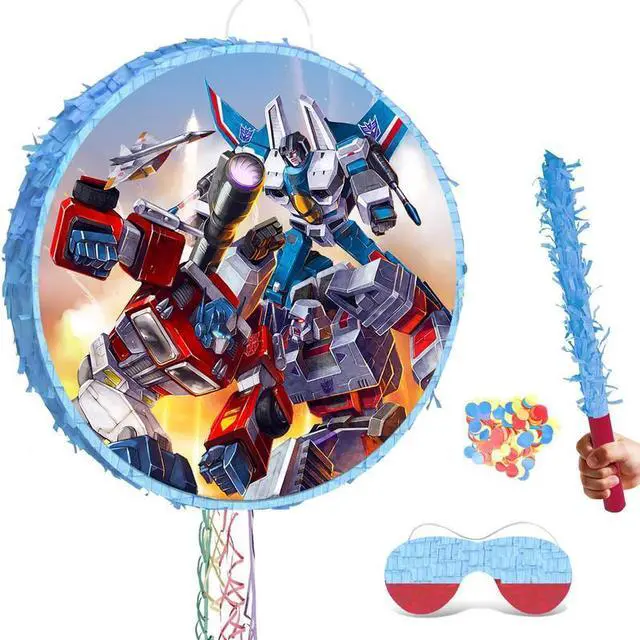 Main image of Transformers Pinata,4pcs Transformers Pinatas Set - Transformers Theme Piñata, Transformers Party Pinata Stick & Party Games Blindfold etc Pinata Supplies for Transformers Birthday Party Decorations