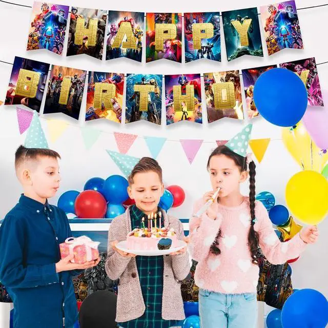 Alt view image 4 of 7 - Transformers Birthday Party Decoration Tableware Set, 114pcs Transformers Party Supplies Tableware - Transformers Table Cloth Banner Plates Napkins Cups for Transformers Birthday Party Decorations