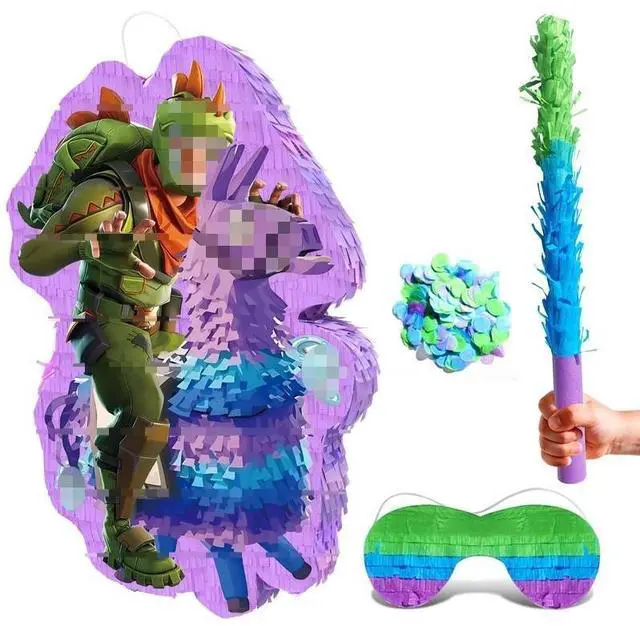 Main image of Fortnite Pinata, 4 Pcs Fortnite Pinatas Bundle - Fortnite Theme Piñata, Fortnite Party Pinata Stick & Party Games Blindfold etc Fortnite Pinata Supplies for Fortnite Birthday Party Decorations
