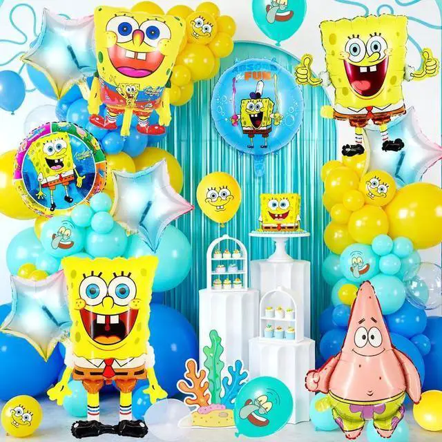 Main image of SpongeBob Balloon Party Decorations,72pcs SpongeBob Birthday Decorations Balloons Set - SpongeBob Theme Party Latex Balloons & Foil Balloons for Kids Birthday Party Decorations Favors