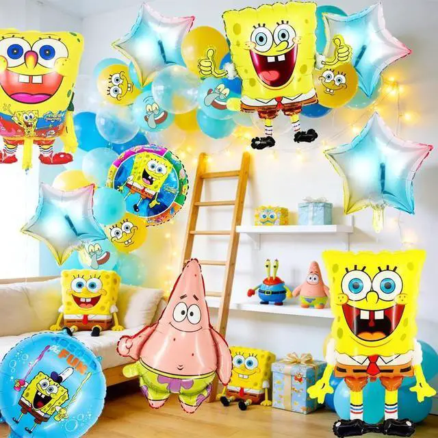 Alt view image 5 of 7 - SpongeBob Balloon Party Decorations,72pcs SpongeBob Birthday Decorations Balloons Set - SpongeBob Theme Party Latex Balloons & Foil Balloons for Kids Birthday Party Decorations Favors