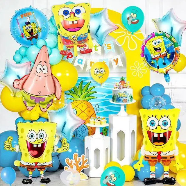 Alt view image 6 of 7 - SpongeBob Balloon Party Decorations,72pcs SpongeBob Birthday Decorations Balloons Set - SpongeBob Theme Party Latex Balloons & Foil Balloons for Kids Birthday Party Decorations Favors