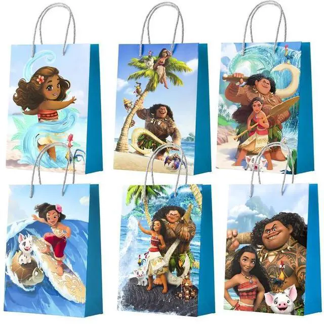 Main image of Moana Party Supplies, 24pcs Moana Party Gift Bags - Moana Favor Bags, Moana Candy Bags for Boys/Girls Kids Moana Birthday Party Decoration