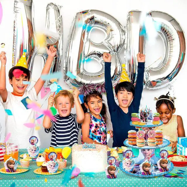Alt view image 6 of 7 - Frozen Cupcake Stand, 3-Tier Frozen Birthday Cupcake Stand with 12pcs Frozen Cupcake Toppers & 12pcs Elsa Cake Cups Perfect for Elsa Themed Party or Frozen Birthday Party Supplies
