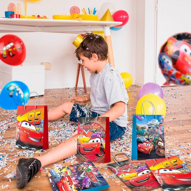 Alt view image 5 of 6 - 16 Pcs Lightning McQueen Gift Bags Lightning McQueen Party Favor Bags Cars Goodie Bags Cars Treat Bags Cars Candy Bags for Lightning McQueen Birthday Party Decorations/Cars Party Decorations