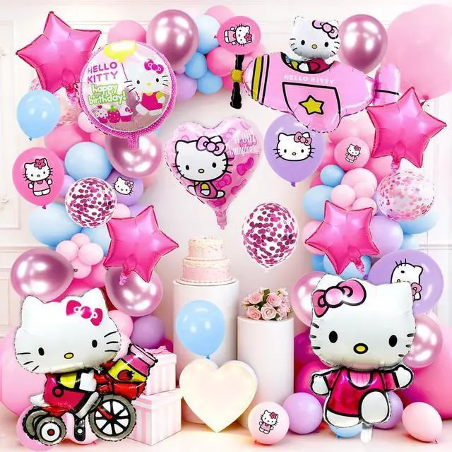 Main image of 79pcs Hello Kitty Balloon Party Decorations,Hello Kitty Birthday Decorations Balloons Set,Hello Kitty Theme Party Latex Balloons,Foil Balloons for Kids Birthday Party Decorations Favors