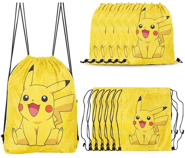 Main image of 12 Pcs Pokemon Drawstring Bags Pikachu Party Bags Pokemon Candy Bags Pokemon Treat Bags for Pokemon Birthday Party Decorations /Pokemon Party Supplies/Pokemon Birthday Favors