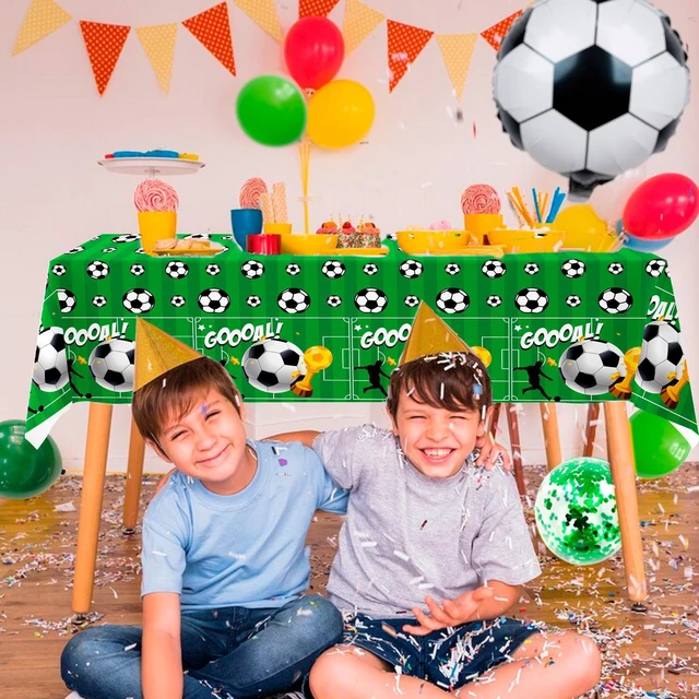 Alt view image 3 of 7 - Soccer Tablecloth, 3 Pcs Soccer Party Tablecloth Set - Soccerball Party Tablecloth, Soccer Table Covers & Soccer Theme Table Cloth, for Soccer Party Decorations & Soccer Birthday Decorations