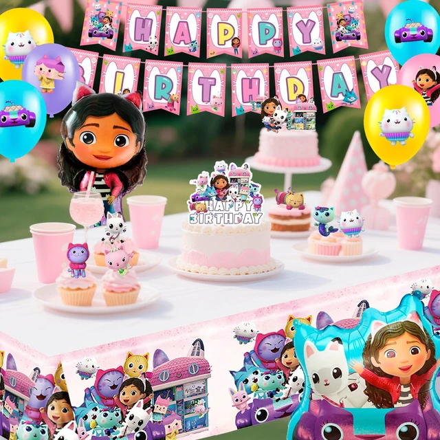 Alt view image 5 of 7 - Gabby's Dollhouse Birthday Party Supplies, 35 Pcs Gabby's Dollhouse Party Decorations Set- Gabby's Dollhouse Birthday Decorations Banners Tablecloth & Gabby's Dollhouse Balloons Cake Toppers etc Gabby