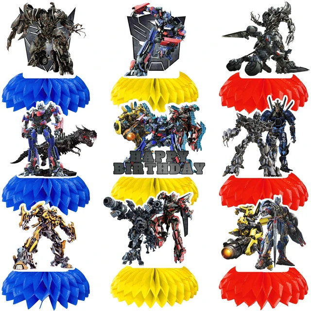 Main image of Transformers Centerpieces,9pcs Transformers Birthday Party Table Centerpieces Set- Transformers Honeycomb Centerpieces & Transformers Themed Centerpieces for Transformers Party Table Decorations