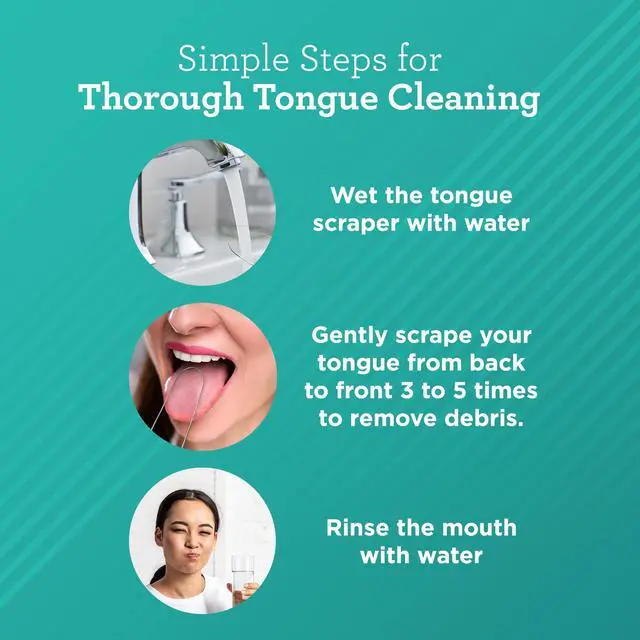 Alt view image 4 of 6 - Tongue Scraper for Adults (2 Pack) with Travel Case, 420 Medical-grade 100% Stainless Steel Tongue Cleaner, Aids in Fresh Breath & Oral Care