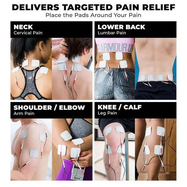 Alt view image 4 of 7 - 7000 Digital Unit with Accessories - Muscle Stimulator Machine for Back Pain Relief, Sciatica, Neck, Nerve, Shoulder, Hip, Elbow, Muscle Pain Relief