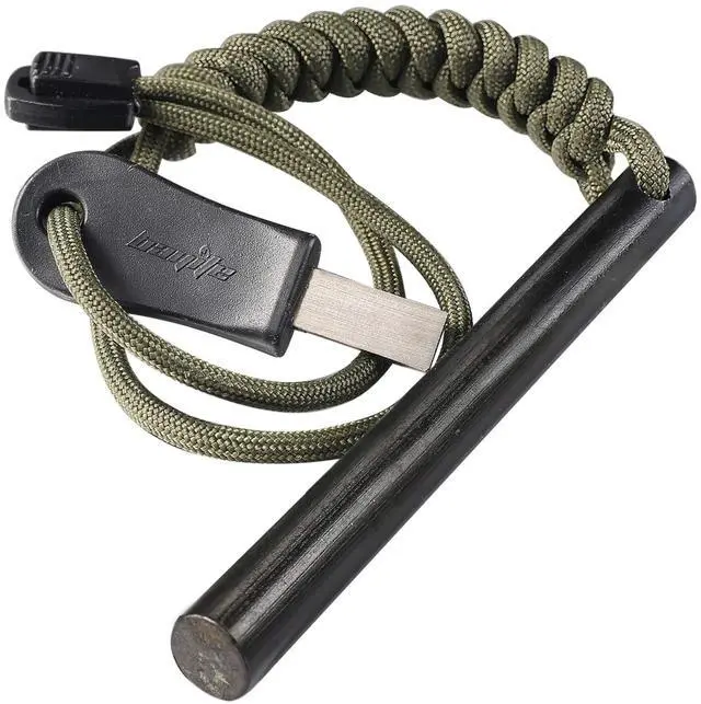 Main image of 4" Survival Ferro Rod Drilled Flint Fire Starter and Striker Kit