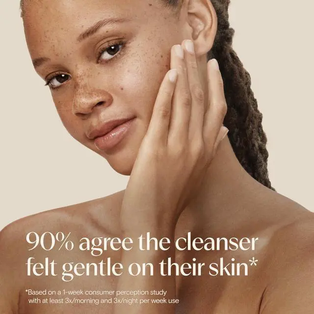 Alt view image 6 of 7 - Calm Restore Oat Facial Cleanser, moisturizing daily face wash for sensitive skin formulated with oat and feverfew extract, hypoallergenic, non-comedogenic, fragrance free, 7.8 fl oz