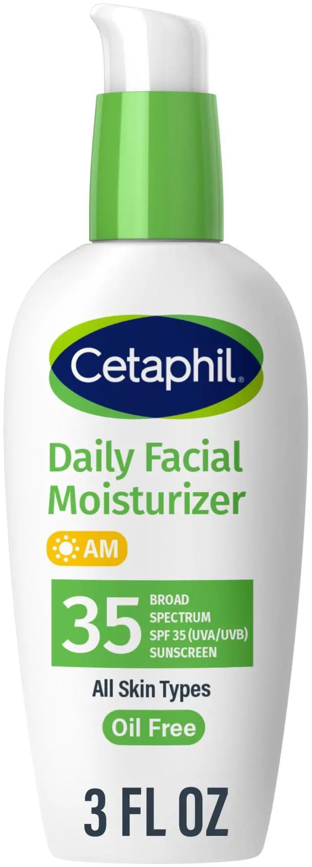 Main image of Oil-Free Daily Facial Moisturizer SPF35, suitable for dry, oily, combination and sensitive skin, fragrance-free facial lotion, packaging varies