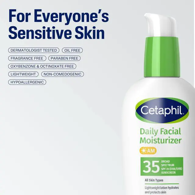 Alt view image 6 of 7 - Oil-Free Daily Facial Moisturizer SPF35, suitable for dry, oily, combination and sensitive skin, fragrance-free facial lotion, packaging varies