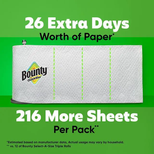 Alt view image 5 of 7 - Quick-Size Paper Towels, White, 12 Family Triple Rolls Equivalent to 40 Standard Rolls