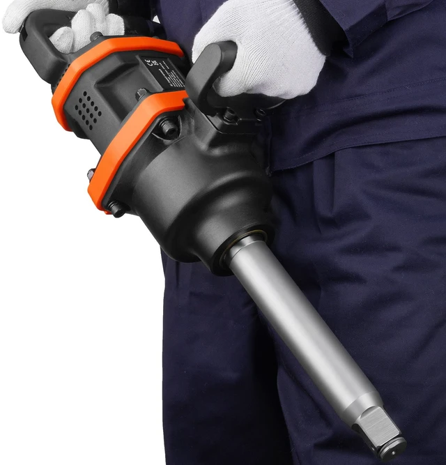 Alt view image 16 of 16 - 1 Inch Air Impact Wrench, Up to 3160 ft-lbs High Reverse Torque Output 1" Pneumatic Impact Gun w/ 8 Inch Extended Anvil & Carrying Case for Heavy Duty Repairs and Maintenance