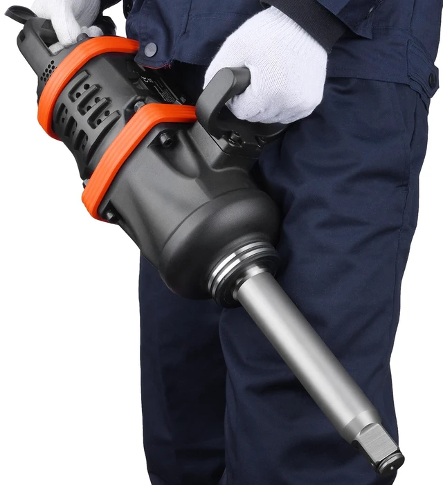 Alt view image 9 of 16 - 1 Inch Air Impact Wrench, Up to 5175 ft-lbs Beast Reverse Torque Output Pneumatic Impact Gun w/ 8 Inch Extended Anvil for Repairs and Maintenance of Heavy Duty Machinery / Semi-Truck / Bus