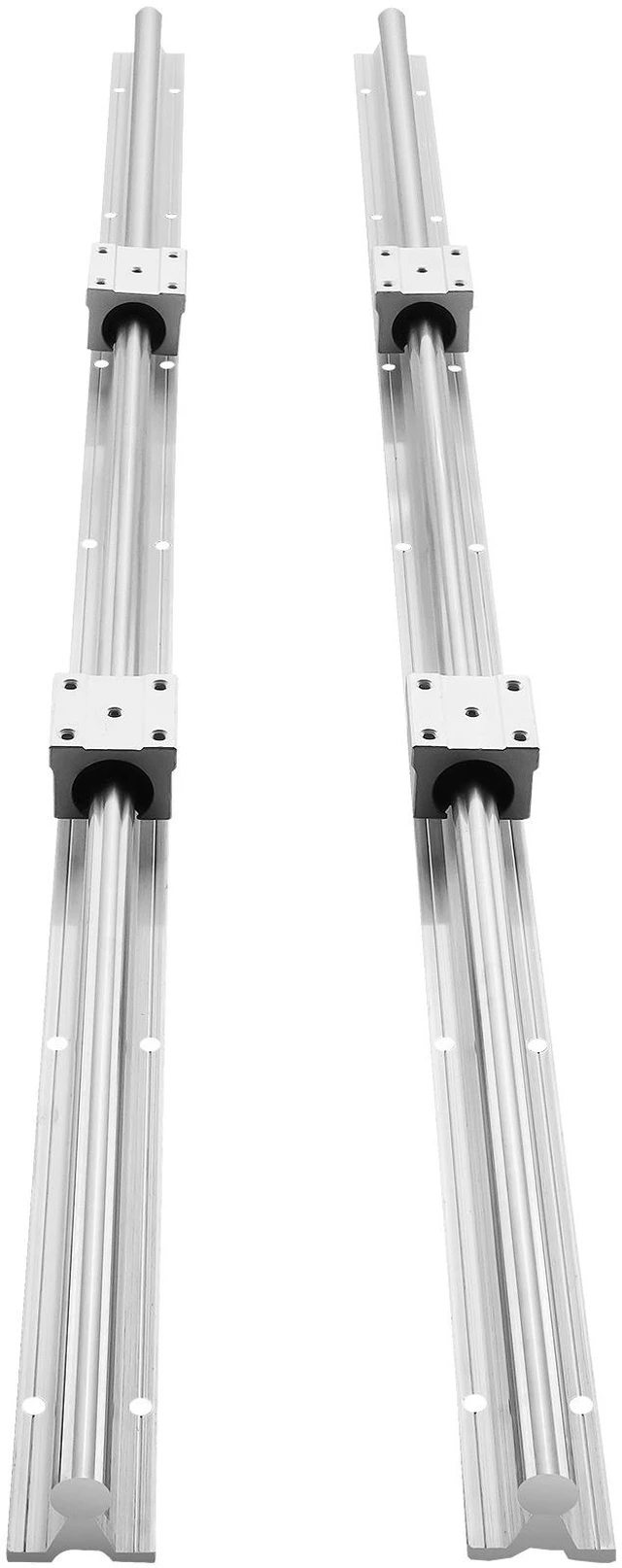 Alt view image 16 of 16 - Linear Guide Rail Set, SBR16 800mm, 2 PCS 31.5 in/800 mm SBR16 Guide Rails and 4 PCS SBR16UU Slide Blocks, Linear Rails and Bearings Kit for Automated Machines DIY Project CNC Router Machines