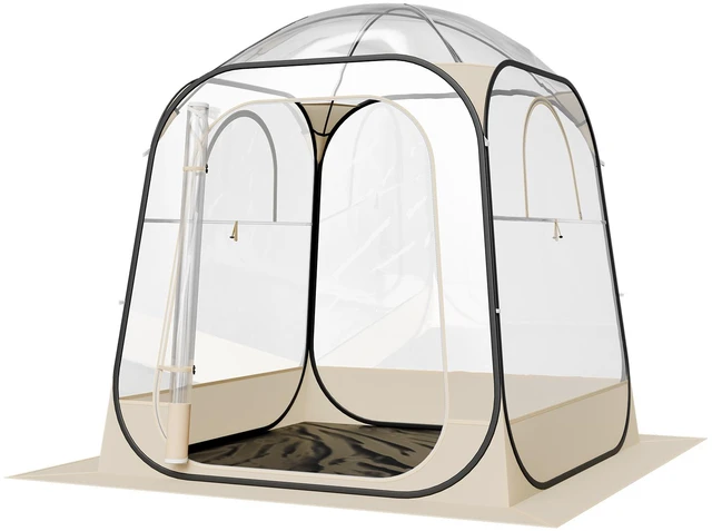 Alt view image 9 of 9 - VEVOR Pop up Sports Tent 63x63 in Outdoor Clear Bubble Tent Weather Proof Pod