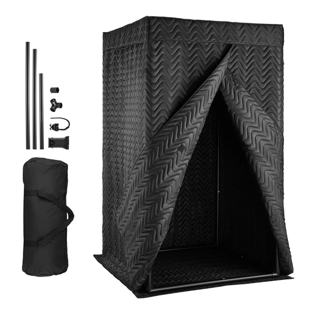 Alt view image 9 of 9 - VEVOR 6.56 ft Portable Vocal Booth Pro-Grade Recording Studio for Echo-Free Vocals