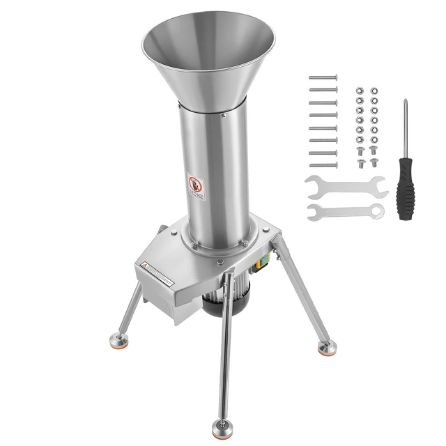 Alt view image 8 of 8 - VEVOR 1100W Electric Fruit Apple Crusher, SUS304 Freestanding Crushing Machine, Grinds Whole Apples Up to 3.15" Dia, 164 KG/H Capacity, Cider Press for Apples, Pears, Pineapple, Guava, Carrot, Potato