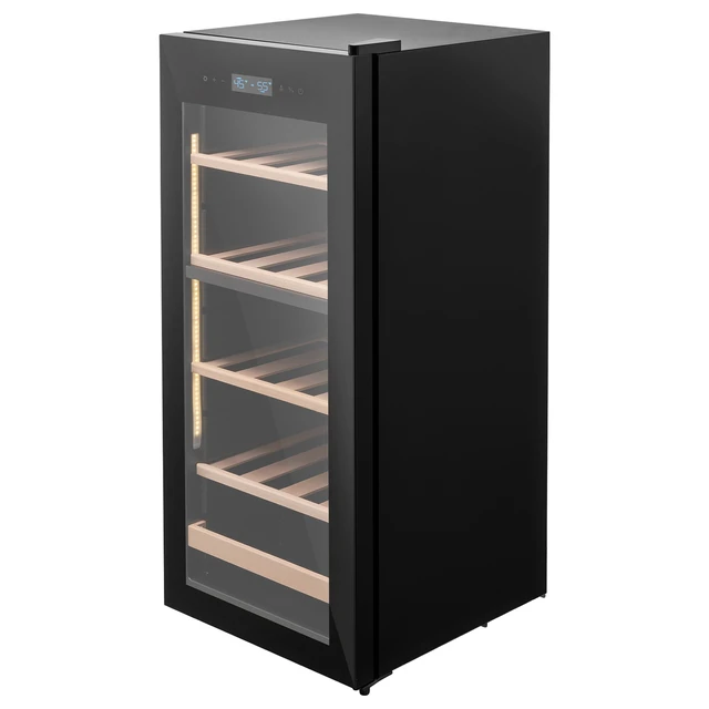 Alt view image 8 of 8 - VEVOR 32 Bottle Wine Fridge, Freestanding Wine Cooler Refrigerator, Dual Zone Cooler, 41 to 65 Adjustable Temp Mini Cellar, Glass Door, For Home Office Bar, Red White Champagne or Sparkling Wines