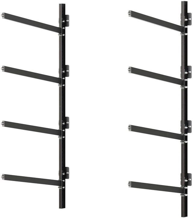 Alt view image 8 of 8 - VEVOR Kayak Storage Rack for 4 Kayaks, Holds 300 lbs, Heavy Duty Adjustable Wall Mount Stand for Indoor Outdoor Garage Shed Dock, Storage Holder for Canoe, Small Boat, SUP, Surfboard & Paddleboard
