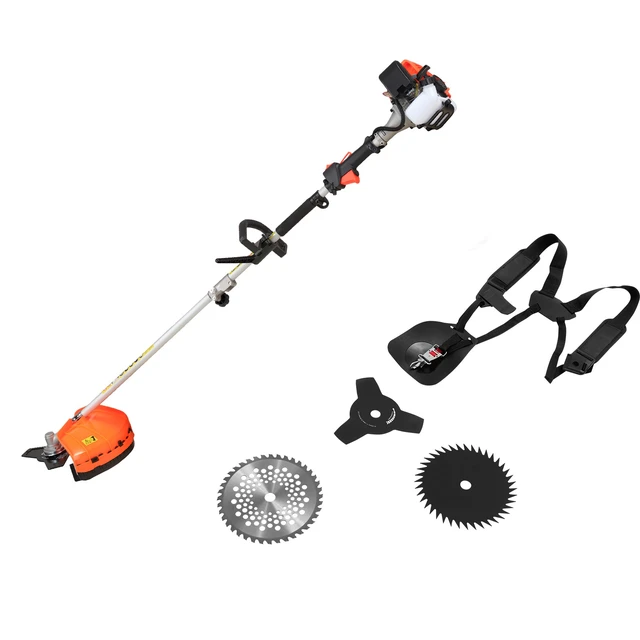 Alt view image 9 of 9 - String Trimmer, 25.2CC 2-Stroke, Gas Powered Weed Wacker, 16.9" Cordless Grass Trimmer, Multi-Functional Lawn Edger with Shoulder Strap & 3T Blade, Weed Eater for Quick Grass Cleaning