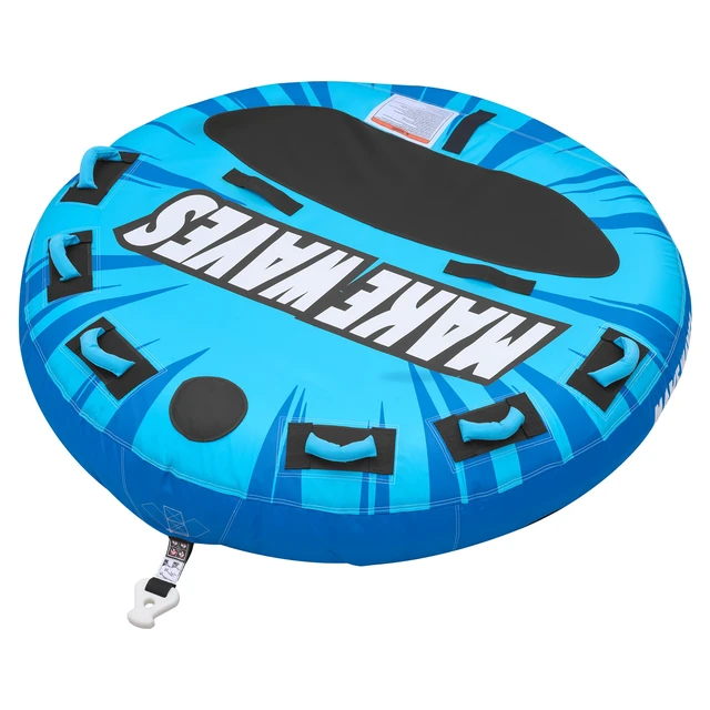 Alt view image 8 of 8 - VEVOR Towable Tubes for Boating, 3-Rider Inflatable Boat Tubes and Towables, 510lbs Capacity Water Sport Tube for Boat to Pull - with Anti-Slip Pad, Full Nylon Cover, Padded Handles & Safety Valve