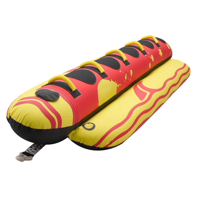 Alt view image 8 of 8 - VEVOR Towable Tubes for Boating, 5 Riders Inflatable Boat Tubes and Towables, 850 lbs Capacity Water Sport Tube for Boat to Pull - with Full Nylon Cover, Padded Grip Handles & Safety Valve