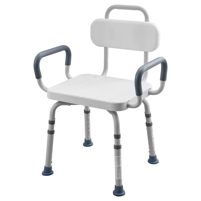 Alt view image 8 of 8 - VEVOR Swivel Shower Chair with Arms and Back, 400 lbs Heavy Duty Bench Seat for Inside Shower Stall and Bathtub, Height Adjustable Bathroom Bath Tub Seat for Adults, Seniors, Elderly and Disabled