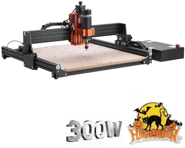 Alt view image 8 of 8 - VEVOR CNC Router Machine, 300W, 3 Axis GRBL Control Wood Engraving Carving Milling Machine Kit, 400 x 400 x 75 mm / 15.7 x 15.7 x 2.95 in Working Area 1200 RPM for Wood Acrylic MDF PVC Plastic Foam