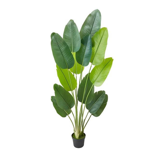 Alt view image 2 of 2 - 6ft Artificial Bird of Paradise Tree Fake Plant with Pot Indoor Outdoor