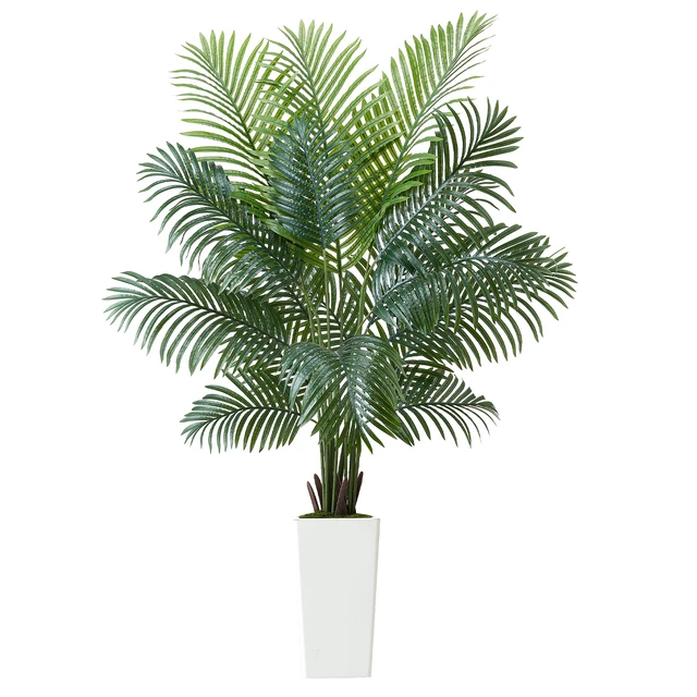 Alt view image 2 of 2 - 6ft Artificial Areca Palm Tree Faux Plant in Pot for Home Office Decor